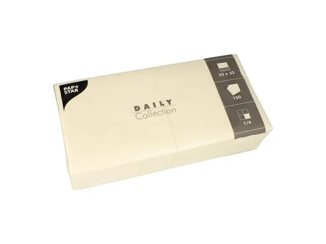 Papstar Serviett DAILY 2L 32x32cm krem (150)