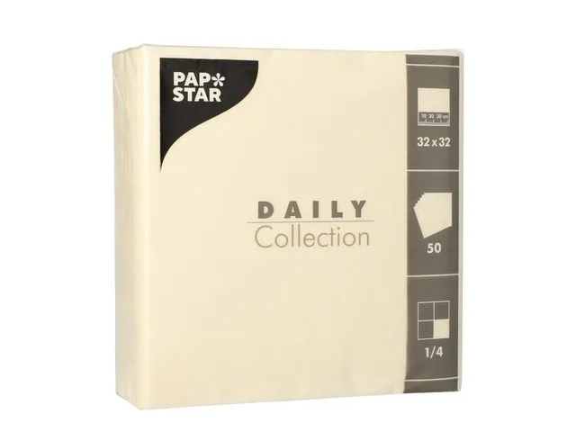 Papstar Serviett DAILY 2L 32x32cm krem (50)