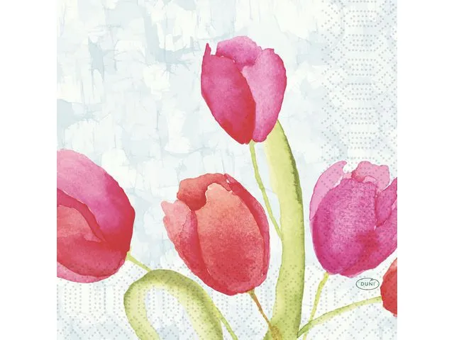 Duni Serviett Duni 3L 33cm Tulips (50)
