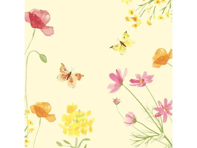 Duni Serviett DuniSOFT 40cm Poppy field (60)