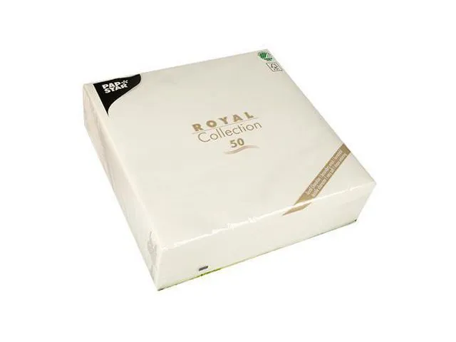 Papstar Serviett Papstar RC 48x48 cm hvit (50)