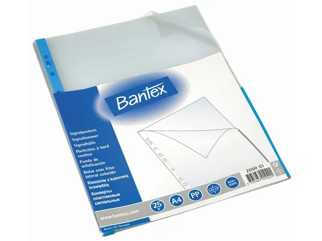 Bantex Signallomme BANTEX A4 PP 80my blå (25)