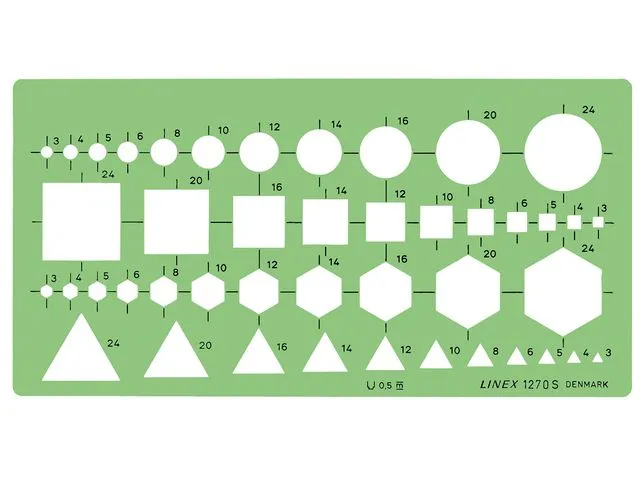 Linex Sjablong LINEX geometri kombinasjon