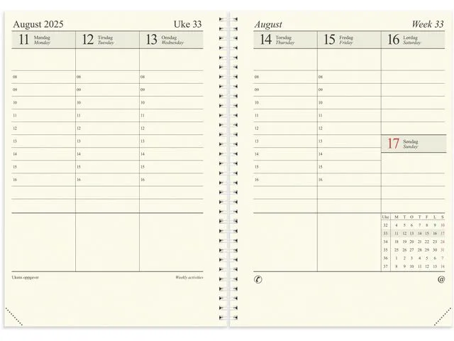 Grieg Sjefskalender GRIEG A4 2025 refill