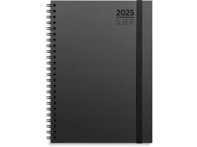 Grieg Sjefskalender GRIEG A5 spiral 2025 sort