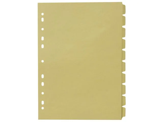 Skilleblad A4 10-delt 150g mørk manilla