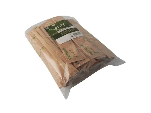 Papstar Skje PURE tre 16cm enkeltpakket (50)