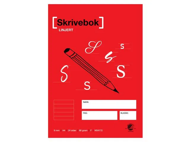 Emo Skrivebok A4 lin 9mm 29lin. 24bl