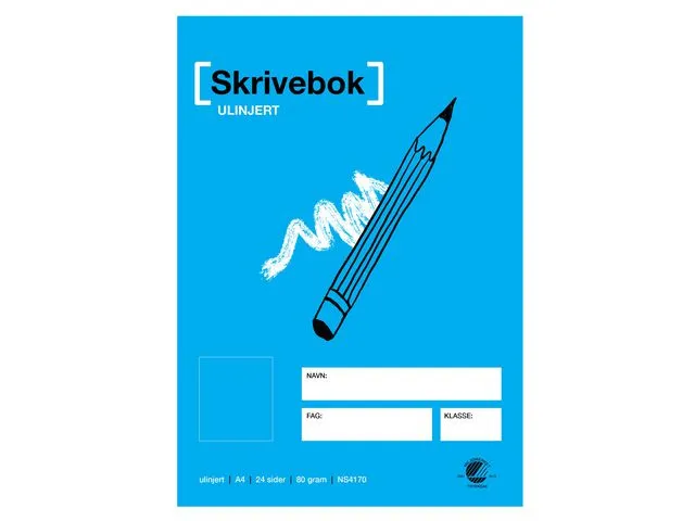 Emo Skrivebok A4 ulinjert 24bl
