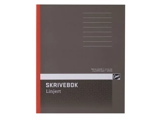 Emo Skrivebok 17x21cm 70g 48 blad linjer