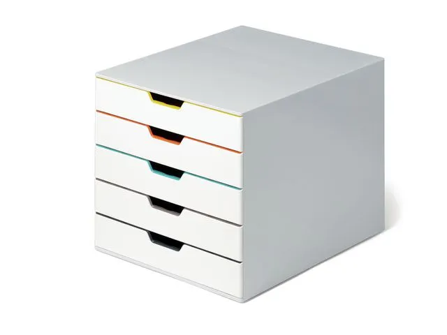 Durable Skuffekabinett DURABLE 5 skuffer hvit
