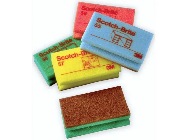 Scotch-Brite Skuresvamp 3M Ripefri 70x130mm blå