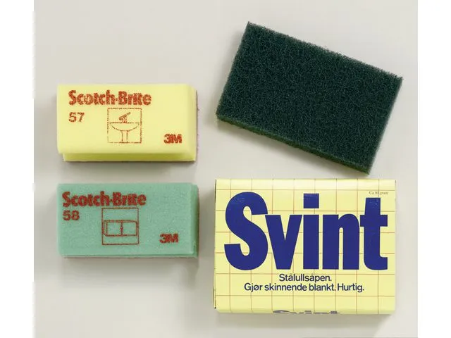 Scotch-Brite skrubbesvamp 363, polyester, 70 x 150 mm, hvit