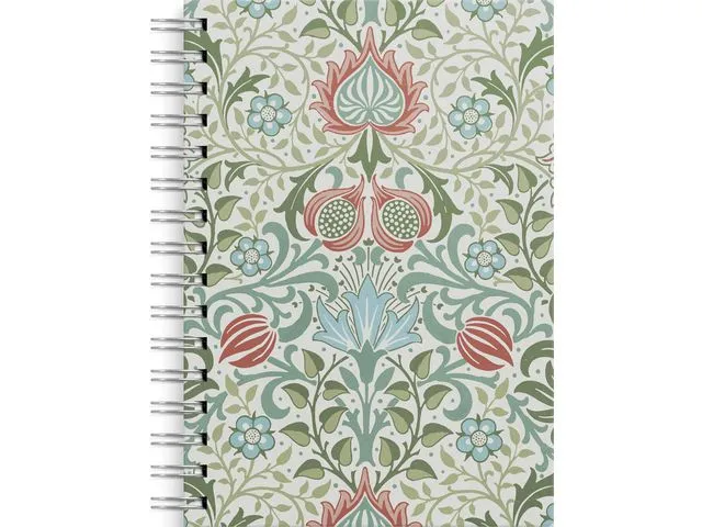 Burde Spiralbok BURDE A5 Flowers blå/grønn