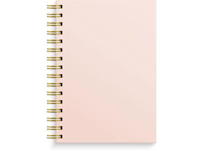 Burde Spiralbok BURDE A5 rosa m/gullspiral