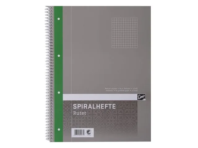 Emo Spiralhefte A4 60g 70 blad ruter