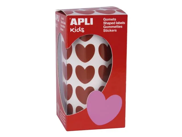 Apli Stickers APLI hjerte rød 20x18mm (900)RLStickers APLI hjerte rød 20x18mm (900)