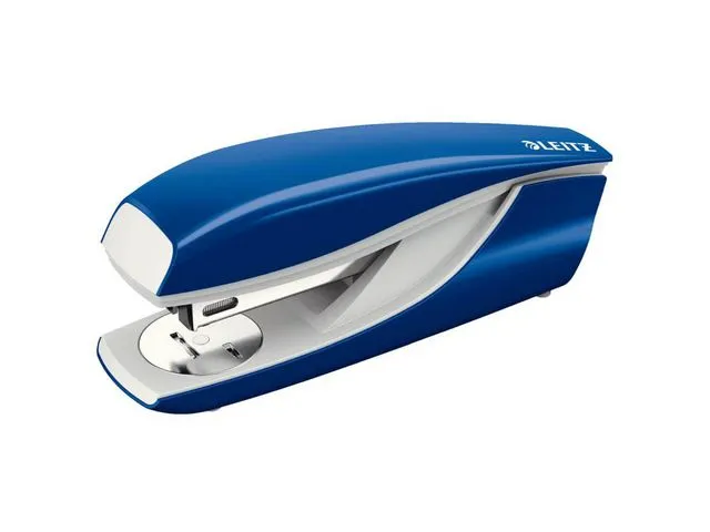 Leitz stiftemaskin NeXXt WOW, kapasitet på 30 ark, kompatibel med 24/6- og 26/6-stifter, blå