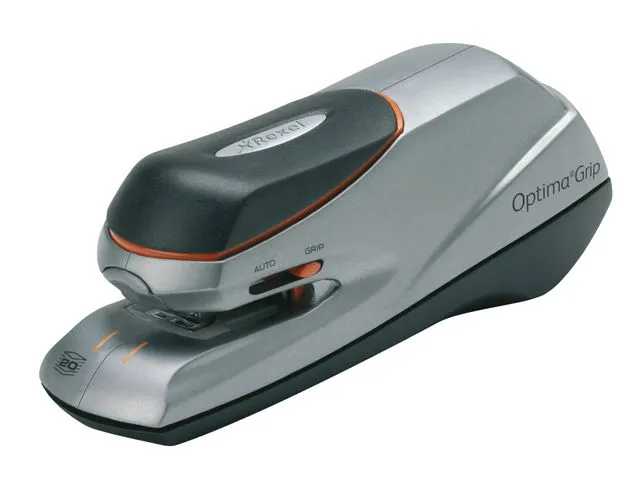 Rapid Optima® Grip elektrisk stiftemaskin sølv og svart