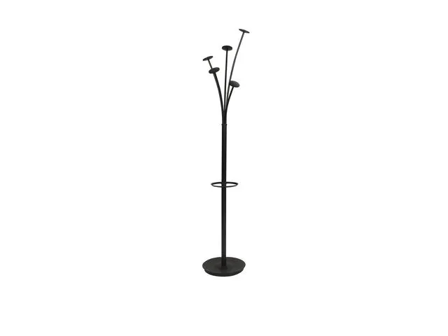 Alba Klesstativ ALBA 5 kroker 187cm svart/tre