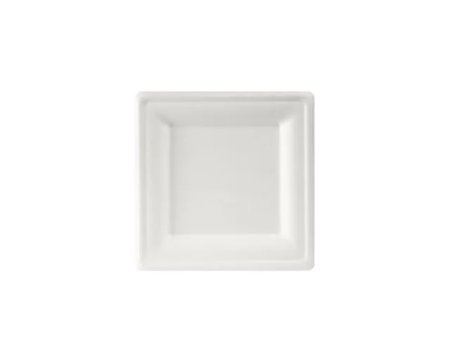 BioPak Tallerken Duni bagasse 20x20cm hvit (50)