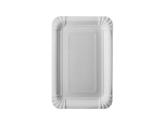 PAPSTAR Tallerken PURE papp 13x20cm hvit (25)