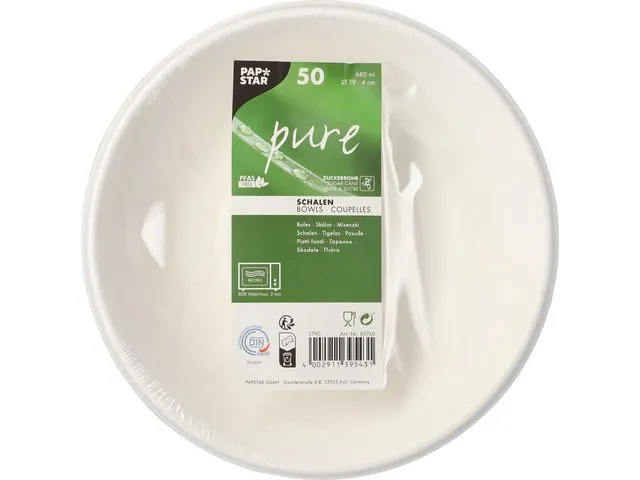 Papstar Tallerken dyp PURE bagasse 680ml (50)