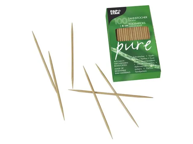 Papstar Tannpirker PURE 8cm tre (100)