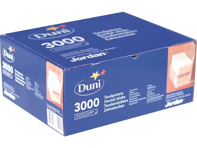 Duni Tannpirkere, pakket enkeltvis, beige, 50 mm, pakke med 3000
