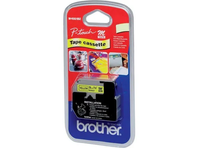 Brother Tape BROTHER MK-221BZ 9mmx8m sort/hvit