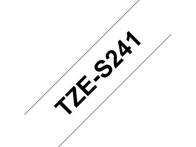 Brother Tape BROTHER TZES-241 18mmx8m sort/hvit