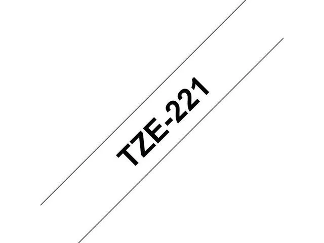 Brother tapeTZe-221, svart på hvitt, 9 mm x 8 m