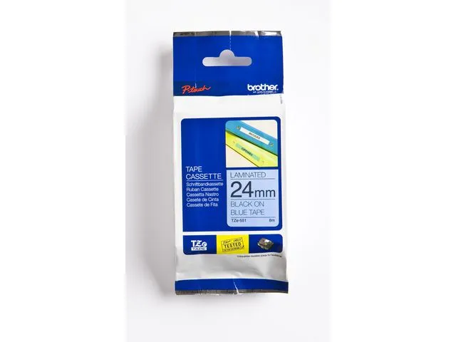 Brother Tape, TZ E551,24mmx8m, sort/blå