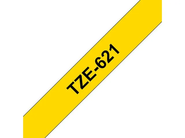 Brother tape P-Touch TZe-621, svart på gult