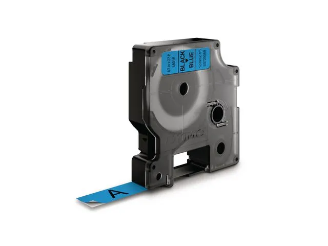 Dymo Tape DYMO D1 12mm x 7m sort/blå