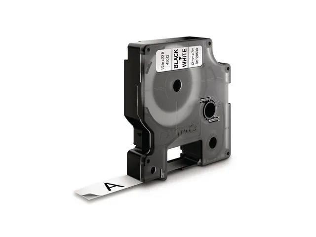 Dymo Tape DYMO D1 12mm x 7m sort/hvit