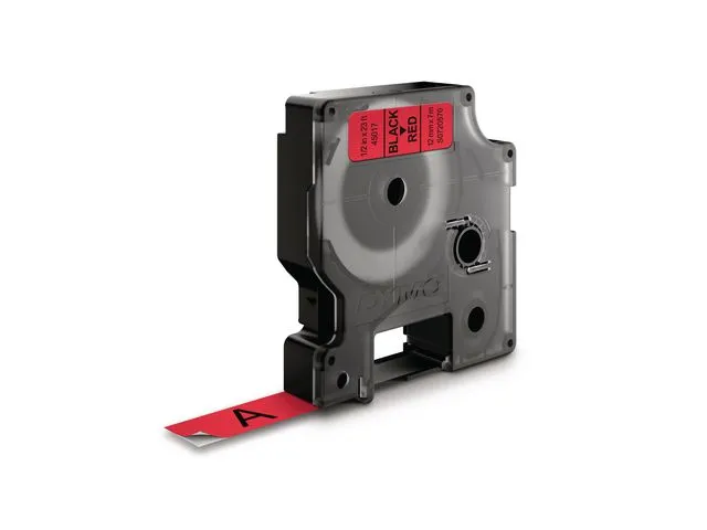 Dymo Tape DYMO D1 12mm x 7m sort/rød