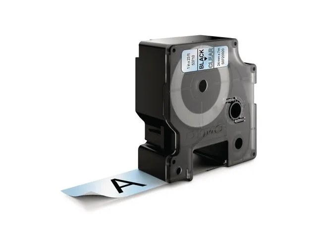 Dymo Tape DYMO D1 24mm x 7m sort/klar