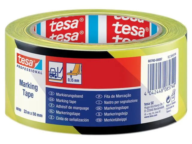tesa® Tape TESA Flex PVC gulv/varsel gul/sort