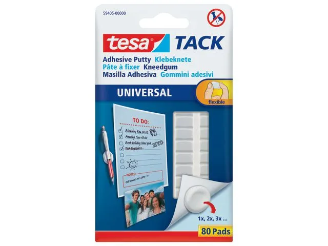 tesa® Tape TESA dobbelsidig 80 stk hvit