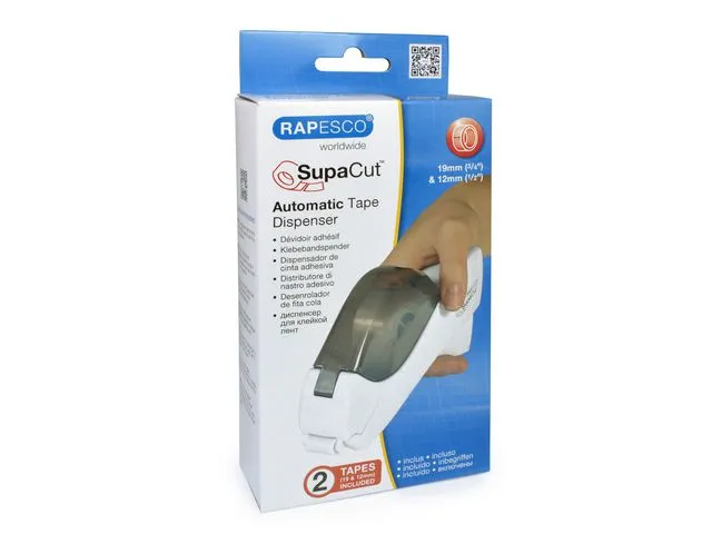 Rapesco Tapedispenser SupaCut + 2 ruller