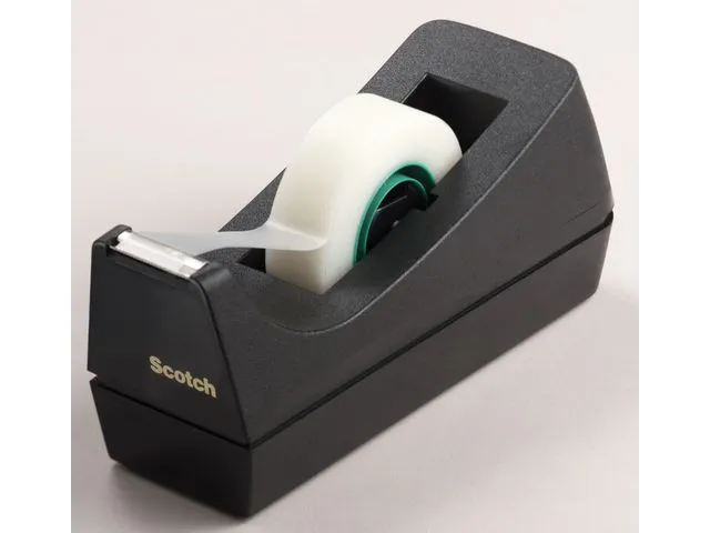 Scotch® teipdispenser, kompakt, tohåndsdispensering, svart