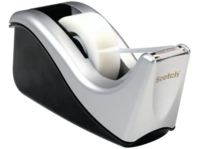Scotch® Tapedispenser for 33m sølv/sort