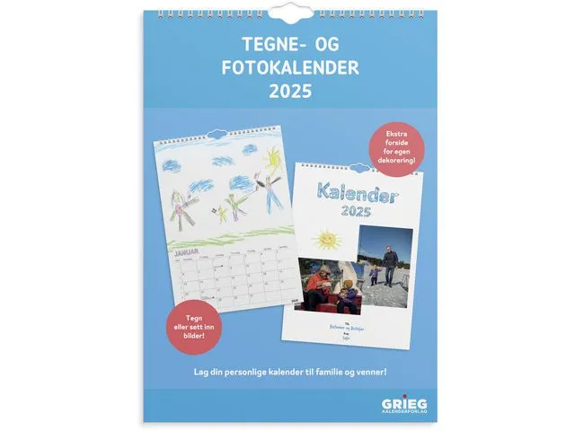 Grieg Tegne/Fotokalender GRIEG 2025
