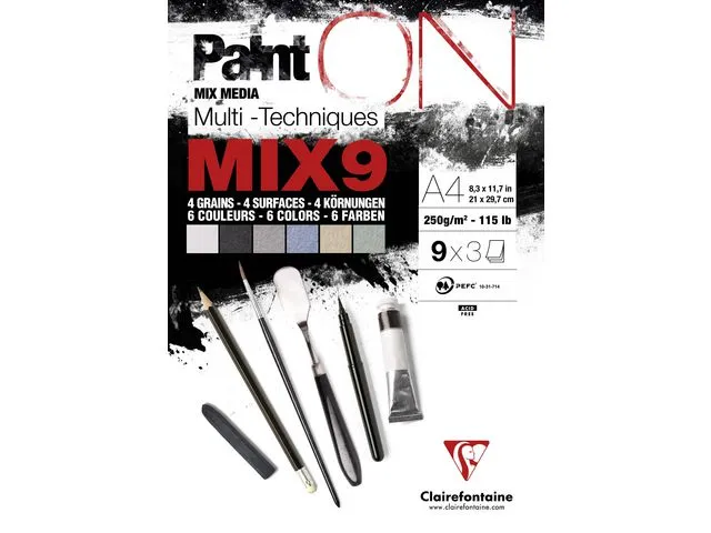 Clairefontaine Tegnepapir CLAIREFONTAINE mix papir
