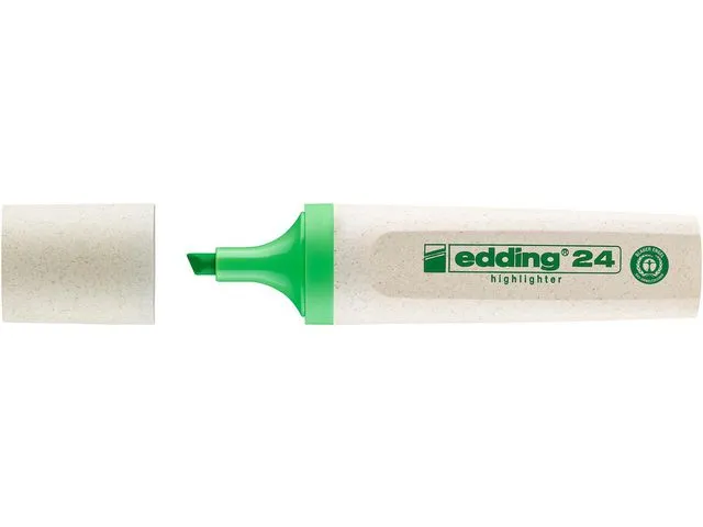 edding merkepenn 24 EcoLine, flat kropp, skråskåret spiss, 2–5 mm strekbredde, grønn
