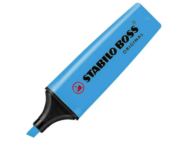 STABILO BOSS® ORIGINAL-merkepenn, skråskåret blå spiss, 2 + 5 mm, 70/31