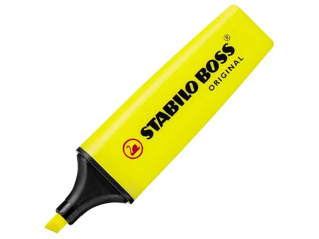 STABILO BOSS® ORIGINAL-merkepenn, skråskåret gul spiss, 2 + 5 mm, 70/24