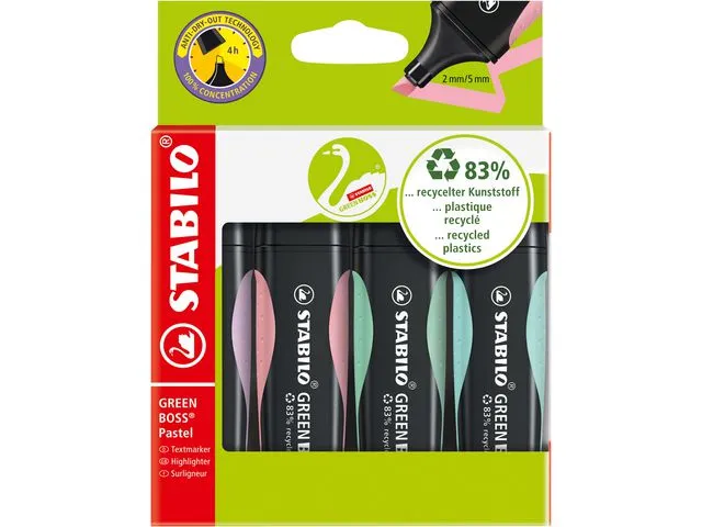 STABILO Tekstmarker STABILO Green Boss past(4)