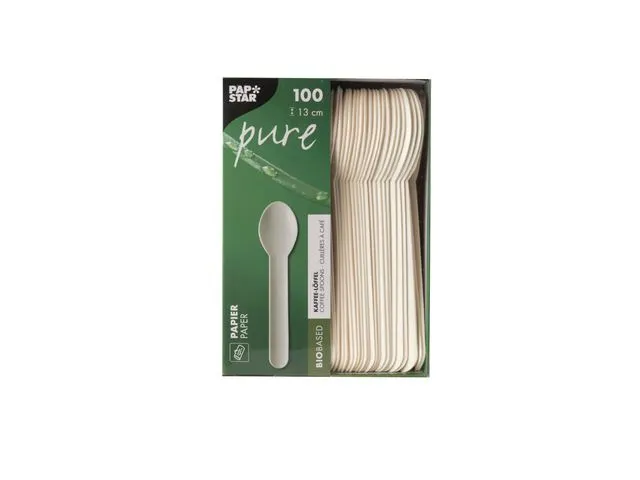 Papstar Teskje PURE papp 13cm hvit (100)